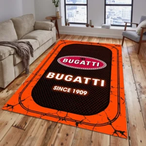 Bugatti Rug, All Over Print Carpet For Bugatti Lovers CAR15203142507 - Orange