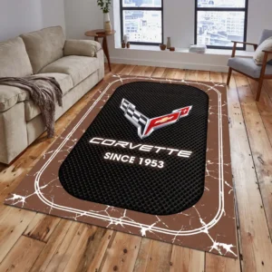 Chevrolet Corvette Rug, All Over Print Carpet For Chevrolet Corvette Lovers CAR15203142511 - Brown