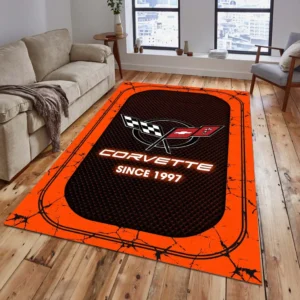 Corvette C5 Rug, All Over Print Carpet For Corvette C5 Lovers CAR15203142515 - Orange