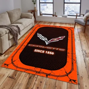 Corvette C7 Rug, All Over Print Carpet For Corvette C7 Lovers CAR15203142517 - Orange