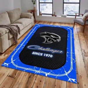 Dodge Challenger Rug, All Over Print Carpet For Dodge Challenger Lovers CAR15203142521 - Blue