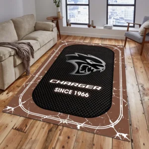 Dodge Charger Rug, All Over Print Carpet For Dodge Charger Lovers CAR15203142522 - Brown