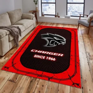 Dodge Charger Rug, All Over Print Carpet For Dodge Charger Lovers CAR15203142522 - Red