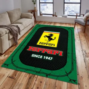 Ferrari Rug, All Over Print Carpet For Ferrari Lovers CAR15203142524 - Green