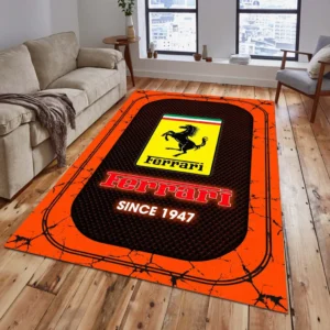 Ferrari Rug, All Over Print Carpet For Ferrari Lovers CAR15203142524 - Orange