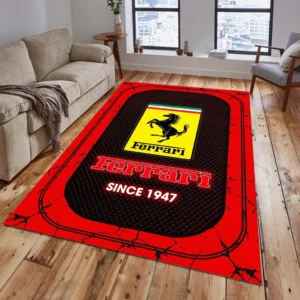 Ferrari Rug, All Over Print Carpet For Ferrari Lovers CAR15203142524 - Red