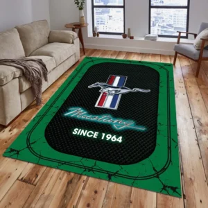 Ford Mustang Rug, All Over Print Carpet For Ford Mustang Lovers CAR15203142526 - Green