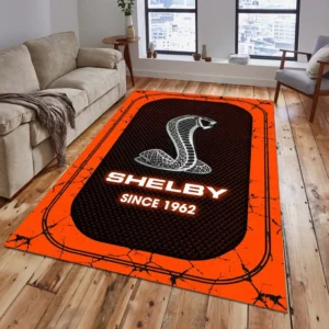 Ford Shelby Rug, All Over Print Carpet For Ford Shelby Lovers CAR15203142527 - Orange