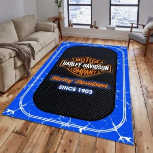 Harley-Davidson Rug, All Over Print Carpet For Harley-Davidson Lovers CAR15203142530 - Blue