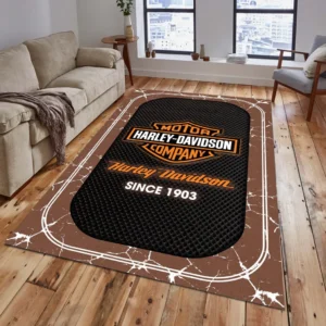Harley-Davidson Rug, All Over Print Carpet For Harley-Davidson Lovers CAR15203142530 - Brown