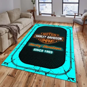 Harley-Davidson Rug, All Over Print Carpet For Harley-Davidson Lovers CAR15203142530 - Cyan