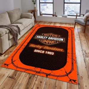 Harley-Davidson Rug, All Over Print Carpet For Harley-Davidson Lovers CAR15203142530 - Orange