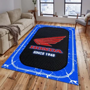 Honda Motorcycle Rug, All Over Print Carpet For Honda Motorcycle Lovers CAR15203142531 - Blue