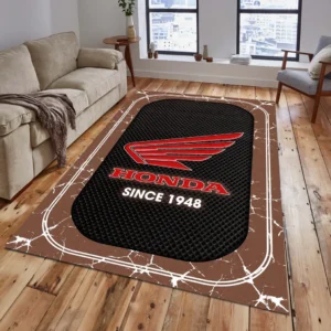 Honda Motorcycle Rug, All Over Print Carpet For Honda Motorcycle Lovers CAR15203142531 - Brown