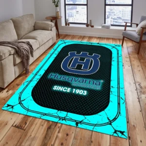 Husqvarna Rug, All Over Print Carpet For Husqvarna Lovers CAR15203142533 - Cyan