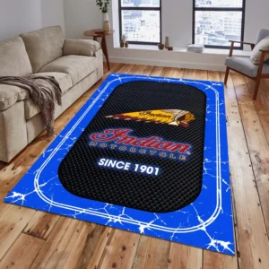 Indian Motorcycle Rug, All Over Print Carpet For Indian Motorcycle Lovers CAR15203142536 - Blue