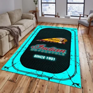 Indian Motorcycle Rug, All Over Print Carpet For Indian Motorcycle Lovers CAR15203142536 - Cyan