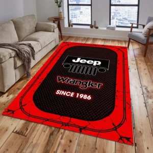 Jeep Wrangler Rug, All Over Print Carpet For Jeep Wrangler Lovers CAR15203142540 - Red