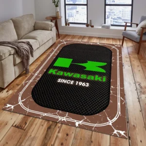Kawasaki Rug, All Over Print Carpet For Kawasaki Lovers CAR15203142542 - Brown