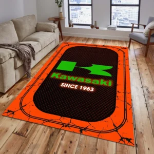 Kawasaki Rug, All Over Print Carpet For Kawasaki Lovers CAR15203142542 - Orange