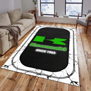 Kawasaki Rug, All Over Print Carpet For Kawasaki Lovers CAR15203142542 - White