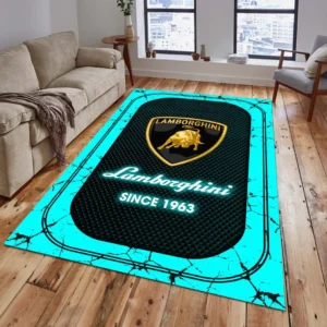 Lamborghini Rug, All Over Print Carpet For Lamborghini Lovers CAR15203142544 - Cyan