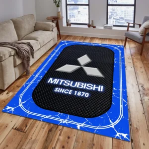 Mitsubishi Rug, All Over Print Carpet For Mitsubishi Lovers CAR15203142558 - Blue