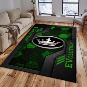 Evolution EV Rug, Living Room Carpet For Evolution EV Fan CAR182031525018 - Green