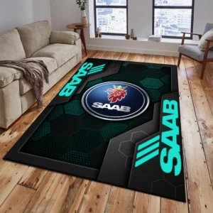 Saab Rug, Living Room Carpet For Saab Fan CAR182031525049 - Cyan