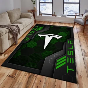 Tesla Rug, Living Room Carpet For Tesla Fan CAR182031525052 - Green