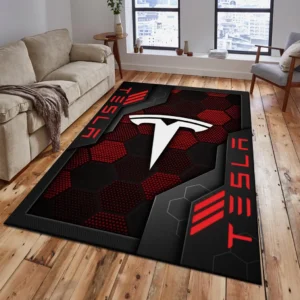 Tesla Rug, Living Room Carpet For Tesla Fan CAR182031525052 - Red