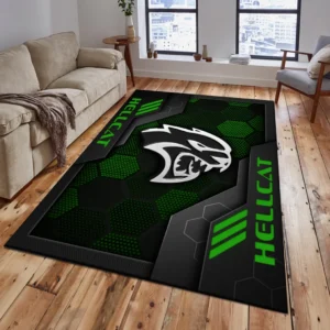 Hellcat Rug, Living Room Carpet For Hellcat Fan CAR182031525058 - Green