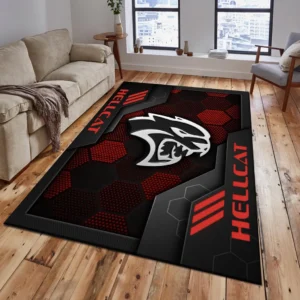 Hellcat Rug, Living Room Carpet For Hellcat Fan CAR182031525058 - Red