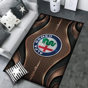 Alfa Romeo Rug Carpet For Home Decor, Gift For Alfa Romeo Lovers CAR189032125558 - Brown