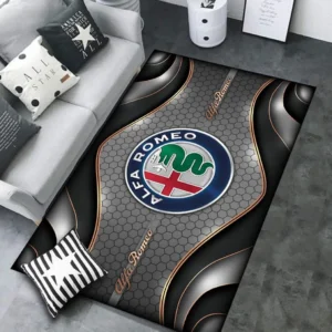 Alfa Romeo Rug Carpet For Home Decor, Gift For Alfa Romeo Lovers CAR189032125558 - Gray
