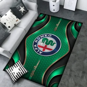 Alfa Romeo Rug Carpet For Home Decor, Gift For Alfa Romeo Lovers CAR189032125558 - Green