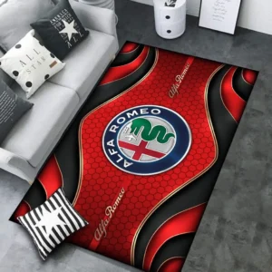 Alfa Romeo Rug Carpet For Home Decor, Gift For Alfa Romeo Lovers CAR189032125558 - Red
