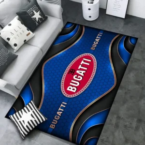 Bugatti Rug Carpet For Home Decor, Gift For Bugatti Lovers CAR189032125565 - Blue