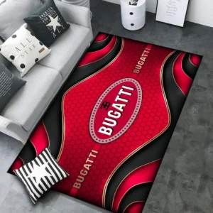 Bugatti Rug Carpet For Home Decor, Gift For Bugatti Lovers CAR189032125565 - Red