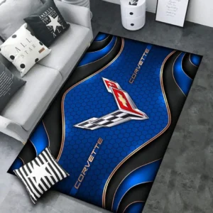 Chevrolet Corvette Rug Carpet For Home Decor, Gift For Chevrolet Corvette Lovers CAR189032125567 - Blue