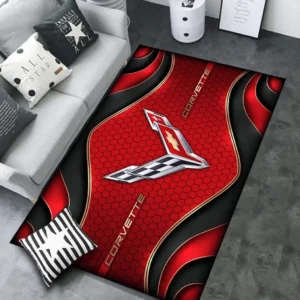 Chevrolet Corvette Rug Carpet For Home Decor, Gift For Chevrolet Corvette Lovers CAR189032125567 - Red
