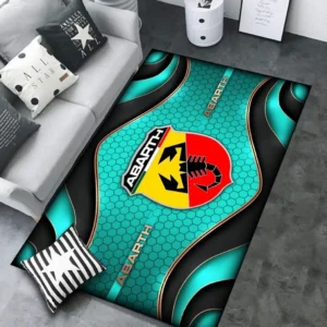 Abarth Rug Carpet For Home Decor, Gift For Abarth Lovers CAR189032125568 - Cyan