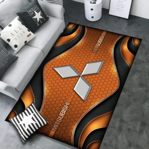 Mitsubishi Rug Carpet For Home Decor, Gift For Mitsubishi Lovers CAR189032125570 - Orange