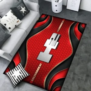 Hummer H2 Rug Carpet For Home Decor, Gift For Hummer H2 Lovers CAR189032125572 - Red