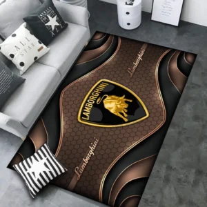 Lamborghini Rug Carpet For Home Decor, Gift For Lamborghini Lovers CAR189032125577 - Brown