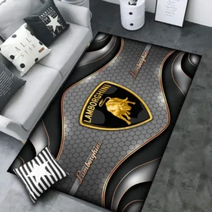 Lamborghini Rug Carpet For Home Decor, Gift For Lamborghini Lovers CAR189032125577 - Gray