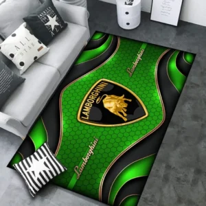 Lamborghini Rug Carpet For Home Decor, Gift For Lamborghini Lovers CAR189032125577 - Green