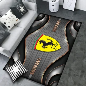 Ferrari Rug Carpet For Home Decor, Gift For Ferrari Lovers CAR189032125578 - Gray