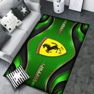 Ferrari Rug Carpet For Home Decor, Gift For Ferrari Lovers CAR189032125578 - Green
