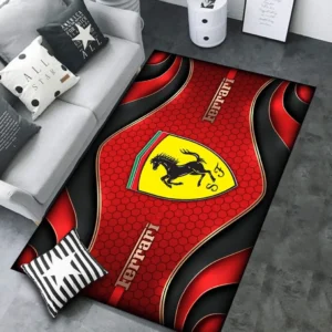 Ferrari Rug Carpet For Home Decor, Gift For Ferrari Lovers CAR189032125578 - Red